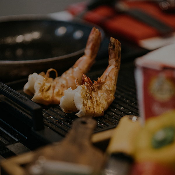 Meeresfrüchte auf Grill